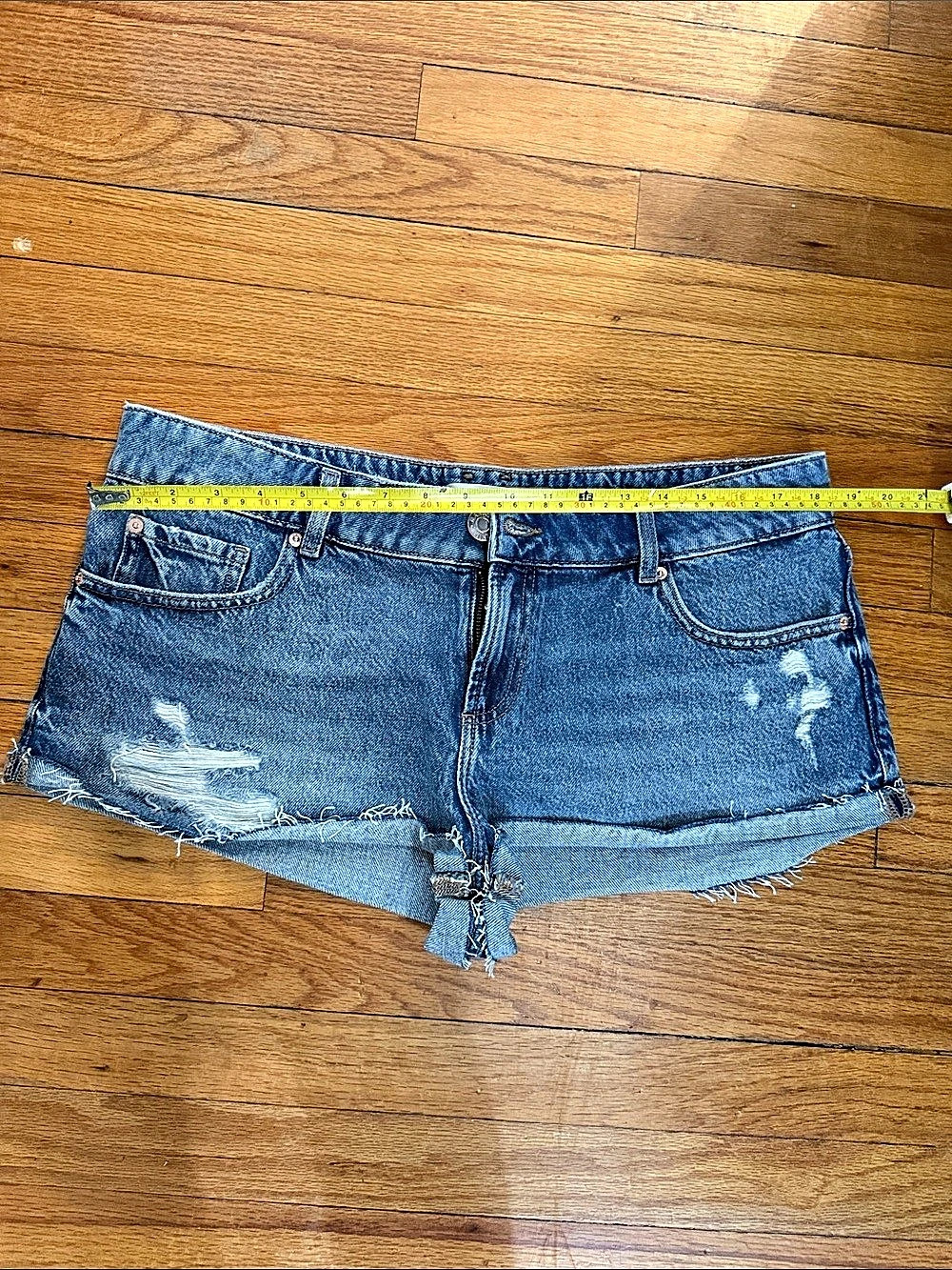 Garage Distressed Denim Jean Shorts Waist 11/30 Blue